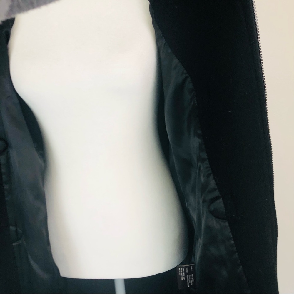 Phistic Long Black Wool & Cashmere Coat - Picture 6 of 8